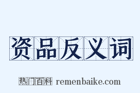 资品反义词是什么意思的图片